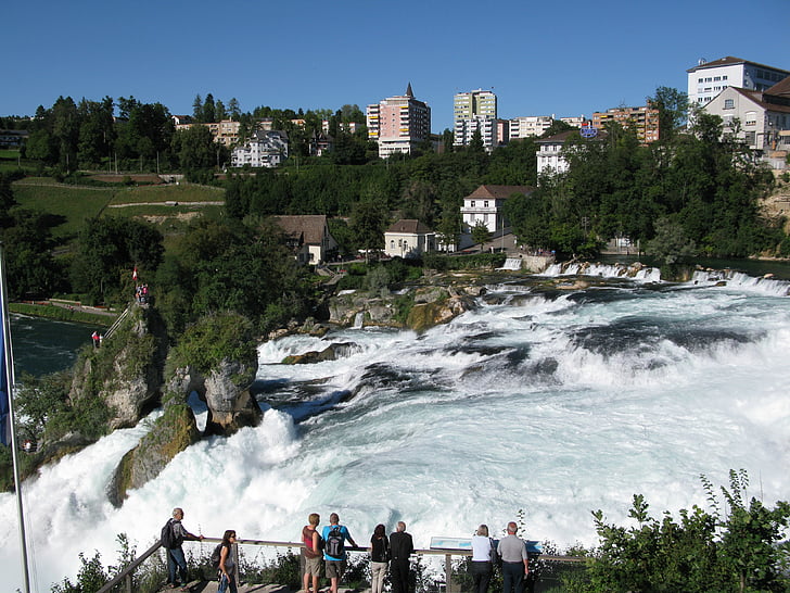 rhine falls, waterfall, rhine, water, schaffhausen