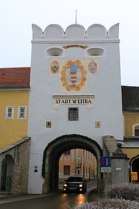 градската порта, град стена, исторически, Стария град, вход, гол, арка