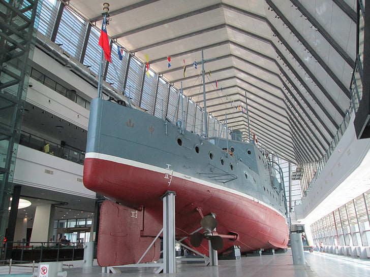 muuseum, zhong shan suurtükipaadile, sõjalaevade