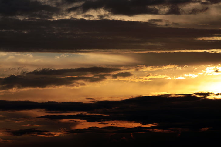 cel, núvols, posta de sol, cel de nit, natura, cel dramàtica, núvol - cel