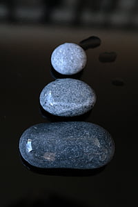 камни, блестящие, мокрый, воды, галька, камень - объект