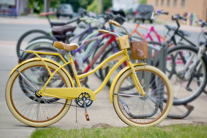 derliaus dviračiai, dviračiai, šviesą, antikvariniai, vasaros, dviratis, transportas