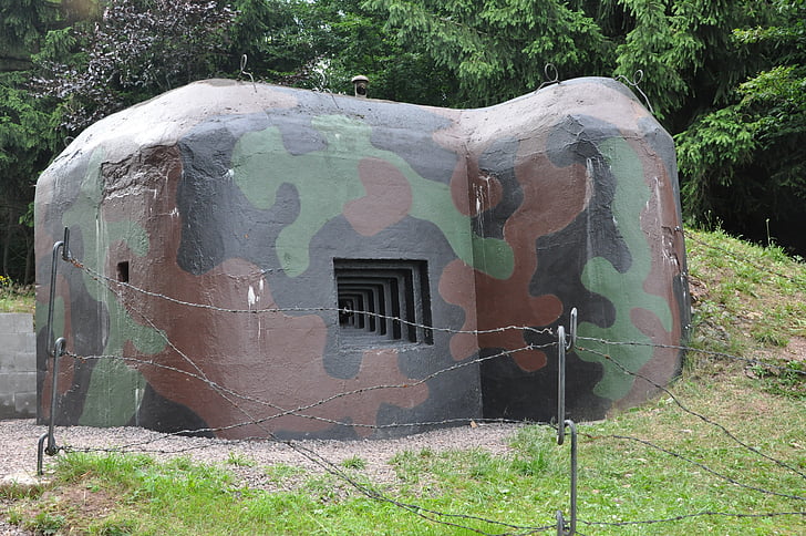 Bunker, linnoitus, Fort, sodan, puolustus, sotilaallinen, Tšekin tasavalta