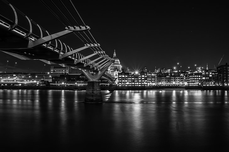 millennium, bridge, london, city, england, british, uk