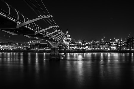 Millennium, Bridge, London, City, England, britiske, UK