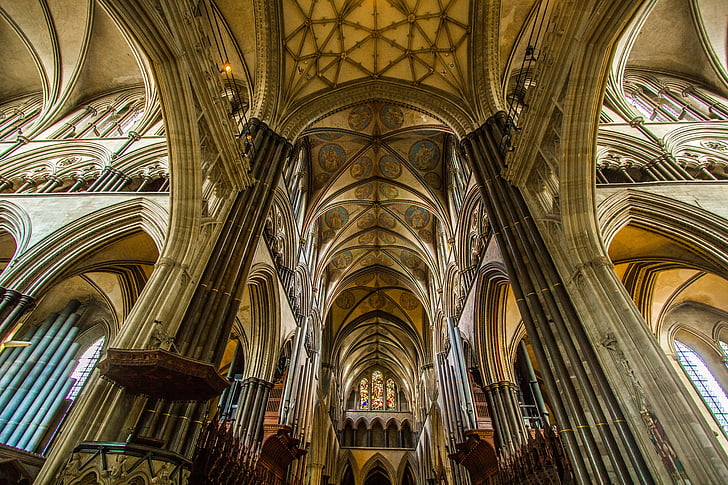 Catedral, Salisbury, arquitetura, Monumento, Igreja, Cristianismo, estilo gótico