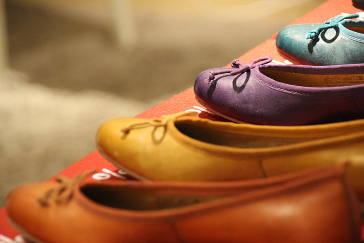รองเท้า, สี, มีสีสัน, ขาย, รองเท้าผู้หญิง, บัลเล่ต์, รองเท้า