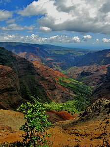 waimea canyon, hawaii, kauai, landscape, nature, napali coast, scenics