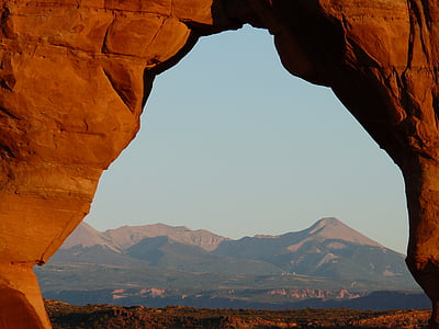 Arco fragile, Parco nazionale degli Arches, Stati Uniti d'America, Utah, Moab, arco in pietra, erosione