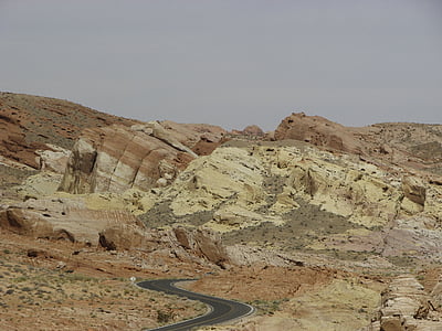national park, USA, dalen af brand, farverige sten, Painted desert, ørken, landskab