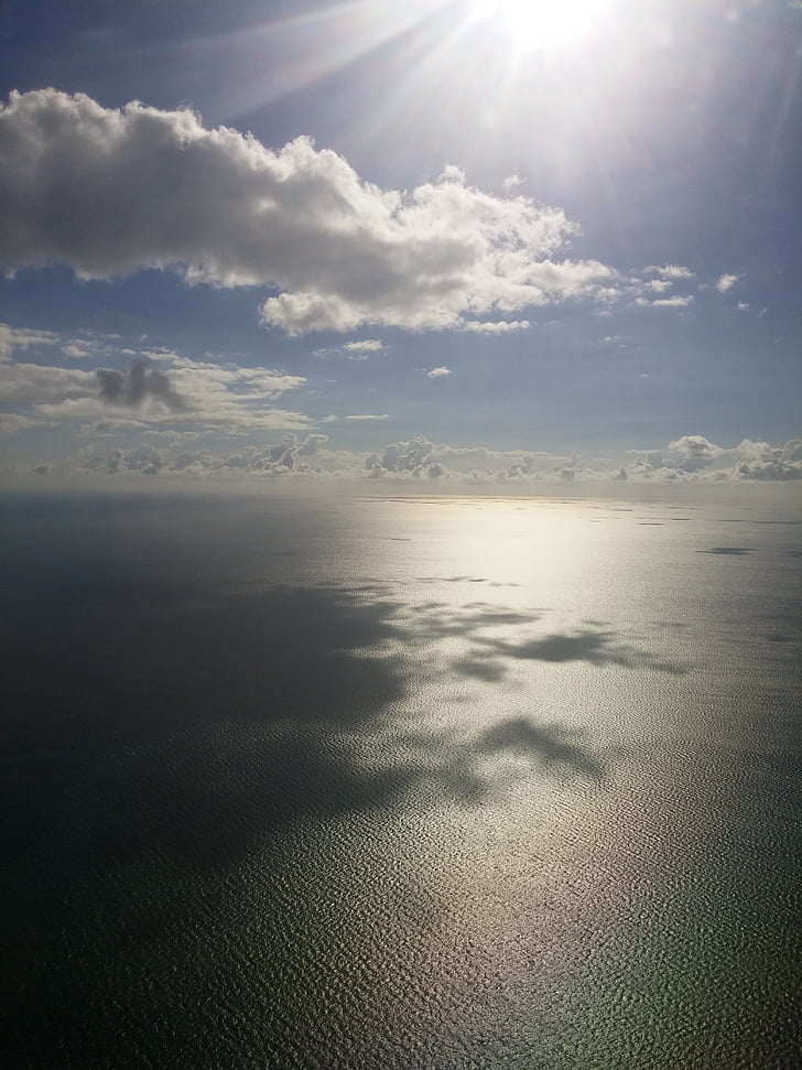 Bahamy, Ocean, oblaky, slnko, more, vody, Karibská oblasť