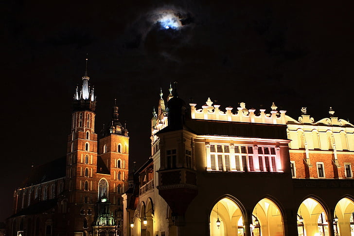 byen, byen, basilikaen, Kraków, gamle, Polen, Krakow