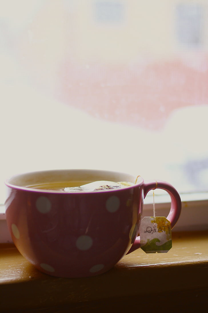 ชา, แก้วมัค, เครื่องดื่ม, ร้อน, ถ้วย, เครื่องดื่ม, อาหารเช้า