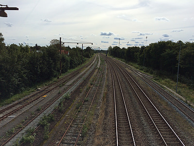 rel, WALLPAPPER, latar belakang, kereta api, kereta api, Aalborg, Denmark