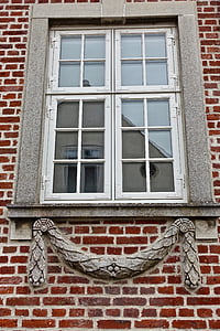 παράθυρο, διακόσμηση, τσιμέντο, καρέ, αρχιτεκτονική, διακόσμηση, στολίδι